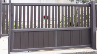 Contemporary Metal Driveway Gate